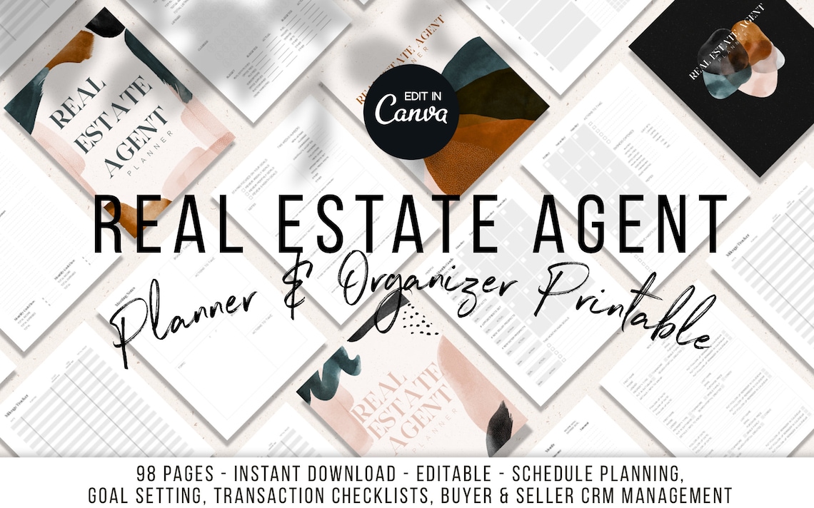 Ultimate Real Estate Agent Planner Printable Realtor Planner Etsy