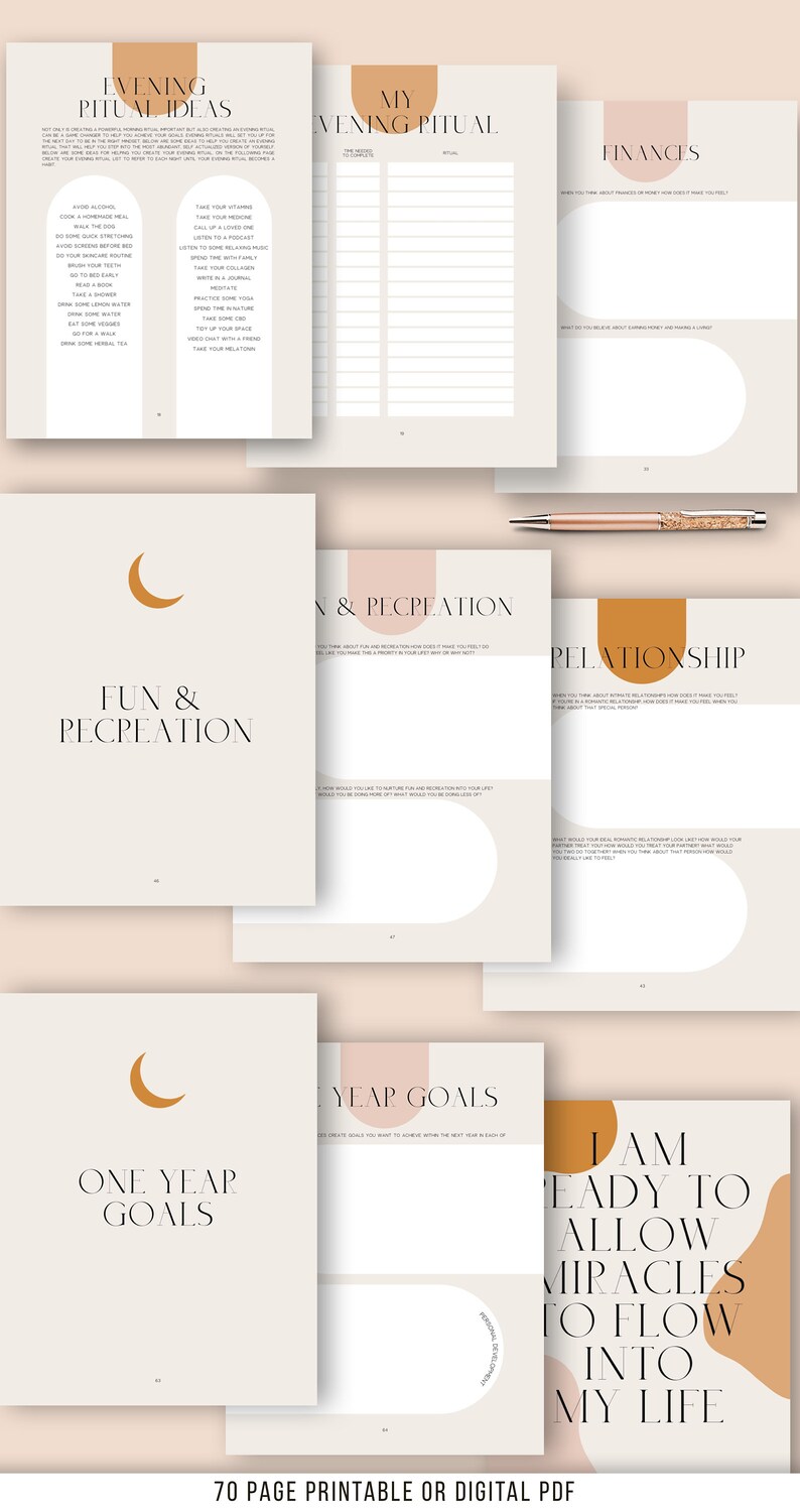Goal Setting Printable Goal Setting Workbook Goal Setting | Etsy