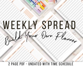 Weekly Planner - Weekly Spread - Weekly Planner Undated