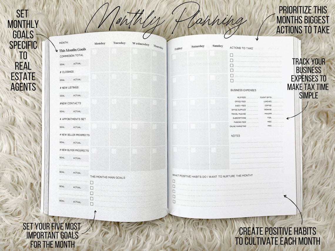 Ultimate Real Estate Agent Planner Realtor Planner Real Etsy