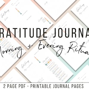 Gratitude Journal Manifesting Journal Morning & Evening Ritual image 1