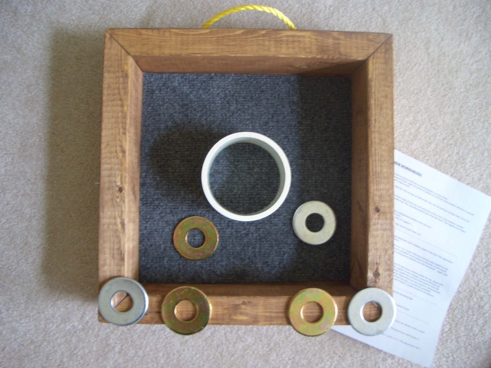 OHIO WASHER Horseshoes Pitching/toss Game SQUARE the Classic Etsy