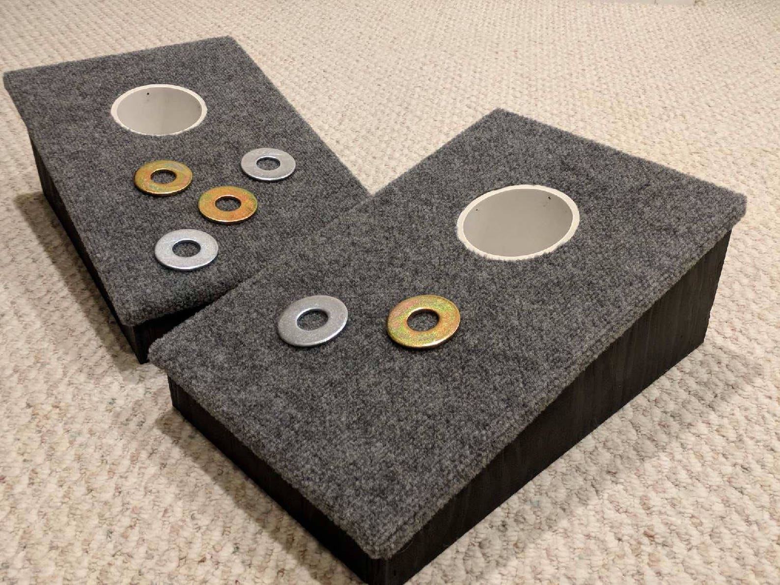 OHIO WASHER Horseshoes Pitching/toss Game 1 HOLE Slant Top Etsy