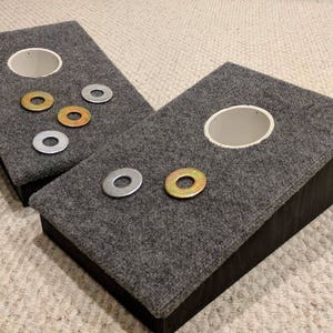 OHIO - WASHER Horseshoes Pitching/Toss Game - 1 HOLE Slant Top !!