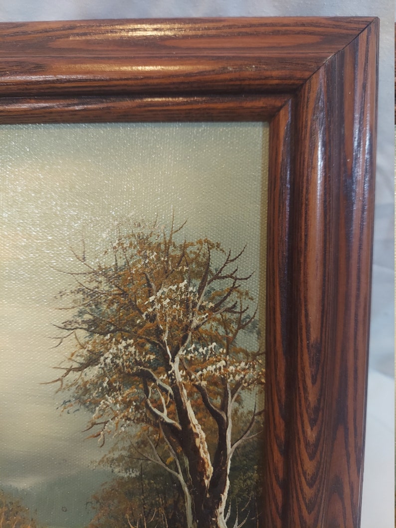 Artistic Interiors Oil Painting by S Shaver, Vintage Etsy