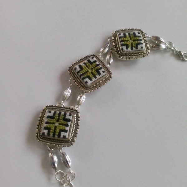 Micro Embroidery, Bracelet, ethno Bracelet, Girlfriend Gift, Romantic Gift, For women