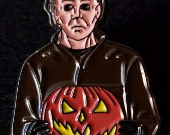 Halloween Michael Myers Inspired Jackolantern Enamel Pin