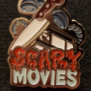Scary Movies Enamel Pin