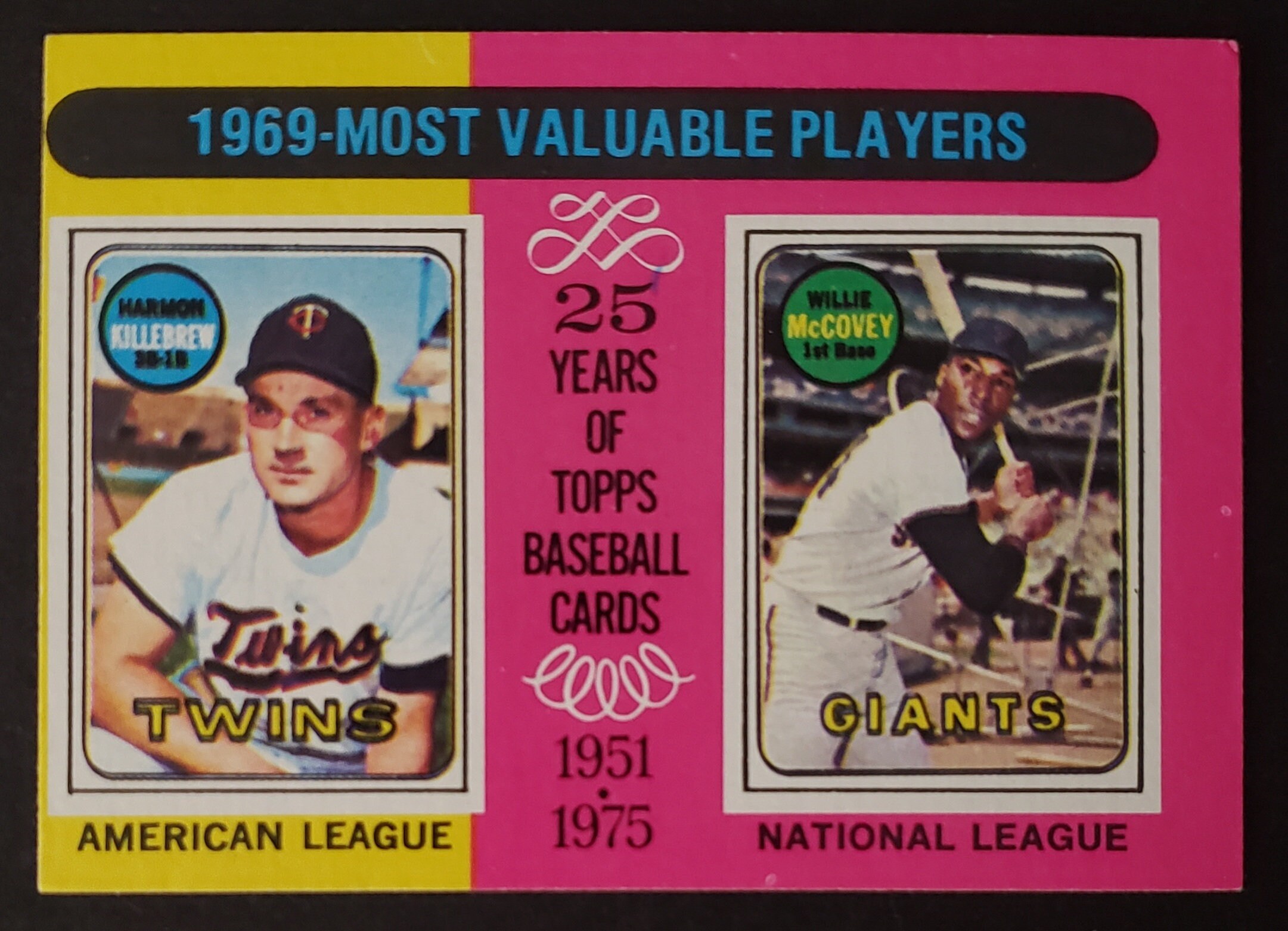 1975 Topps Mini 1969 Mvps Harmon Killebrew and Willie Mccovey - Etsy