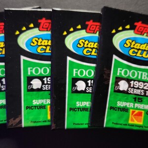 1992 Topps Stadium Club Football Series 1 Unopened Pack