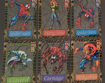 Spiderman 1994 Fleer Suspended Animation 6 Card Lot