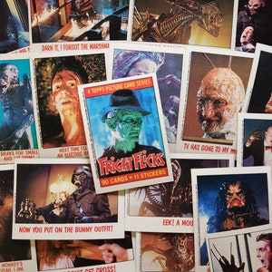 1988 Fright Flicks Lot of 10 Trading Cards