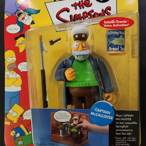 2001 The Simpsons Captain McCallister Interactive Playmates Figure NIB