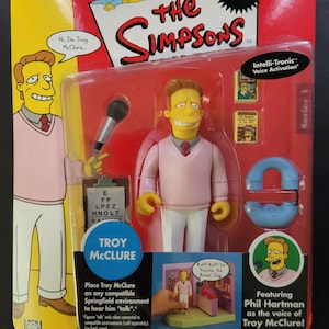 2002 The Simpsons Troy McClure Interactive "All-Star Voices" Playmates Figure NIB