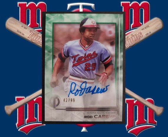 Rod Carew 2019 Topps Tribute Green Certified Autograph Card 