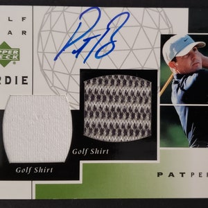 2003 Upper Deck Pat Perez Golf Gear Birdie Dual Golf Shirt Autograph Card
