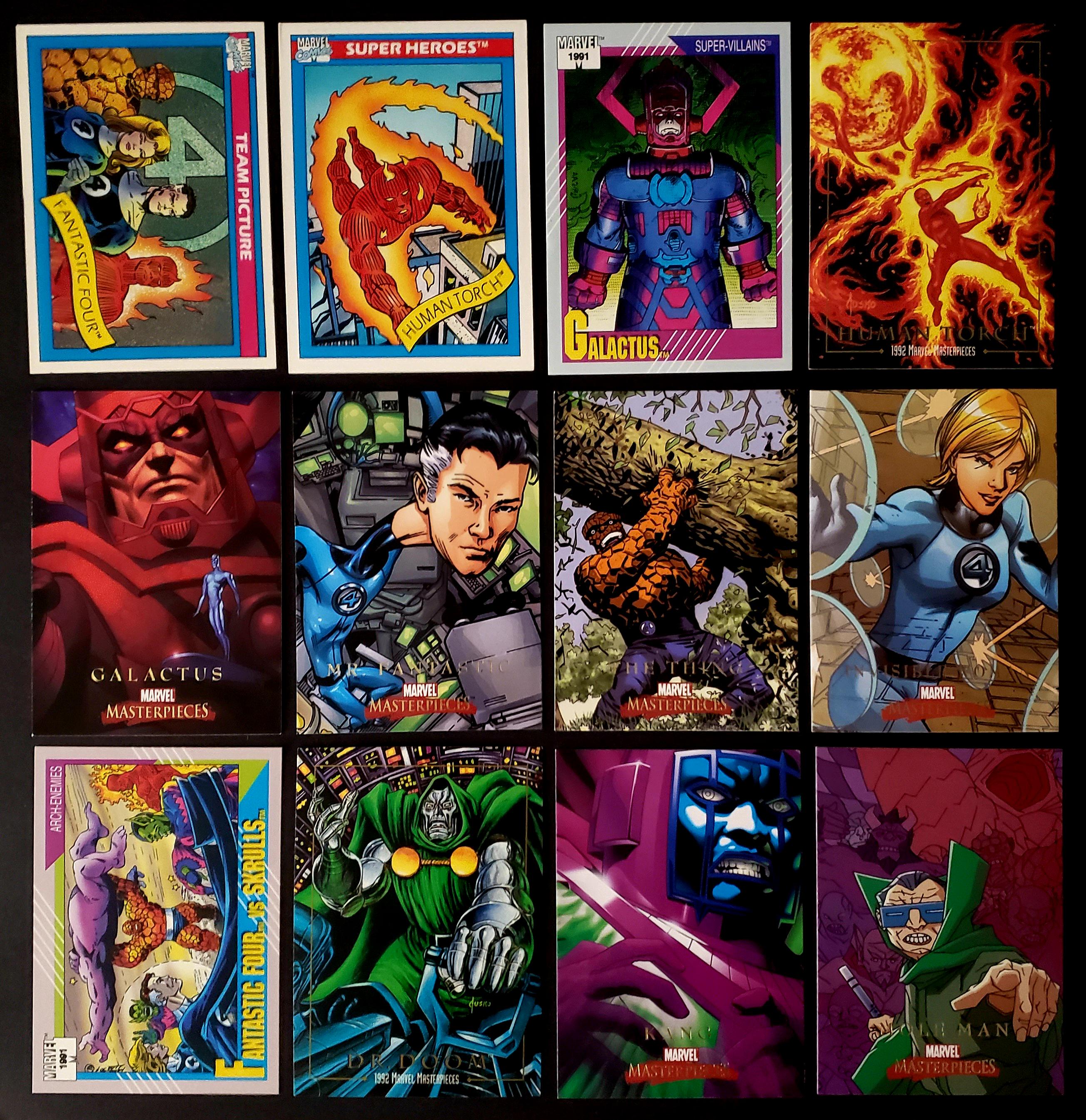 Fantastic Four 1990s Lot of 12 Cards Mr. Fantastic/silver Surfer