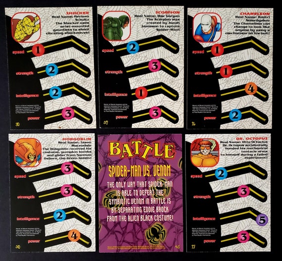 1997 Fleer/skybox .99 Spider-man Villains 6 Card Lot - Etsy