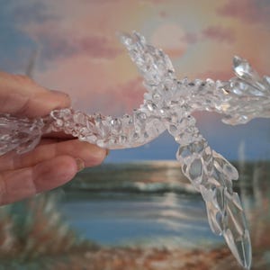 Hand Crafted Resin Crystal Like Dragon Figurine - Fantasy Dragon Sculpture / Jewel Dragon / Home Decor
