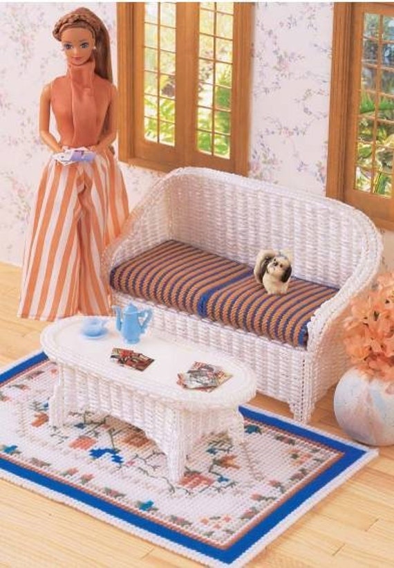 wicker barbie furniture