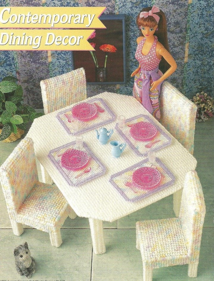 11 1/2 Fashion Barbie Dining Room Set & Cupboard / | Etsy