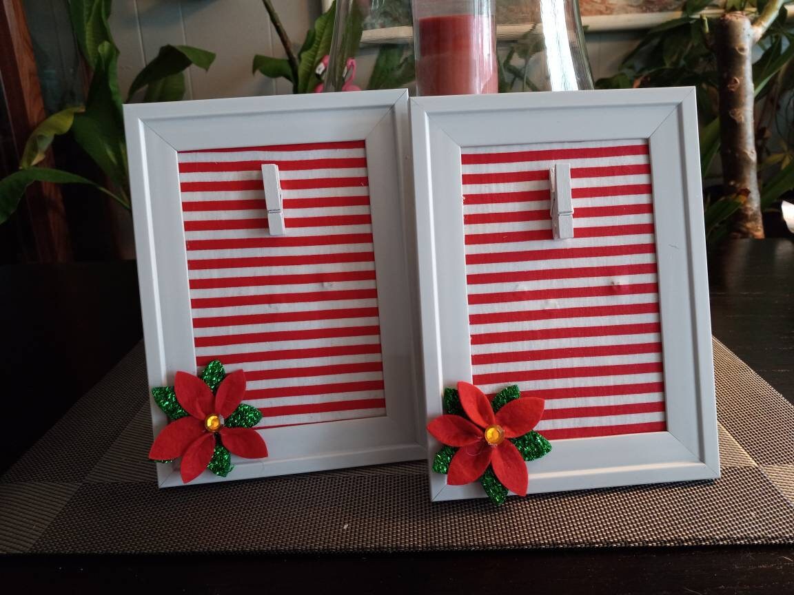 Christmas Holiday Wallet Size Photo Frame / Clip Photo Holder Etsy