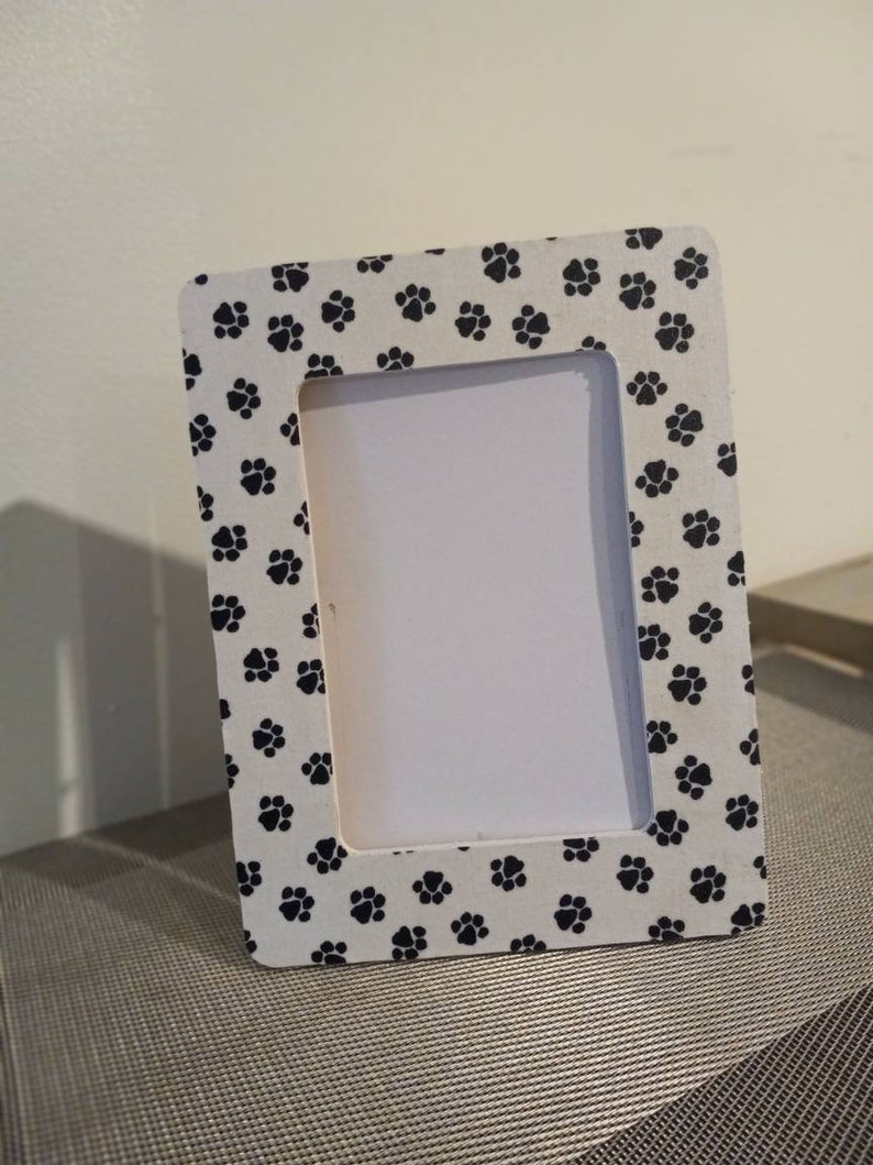 Paw Photo Frame Pet Puppy Dog Paw Prints Wood Decoupage Photo Frames 4x6 Photo Picture ...