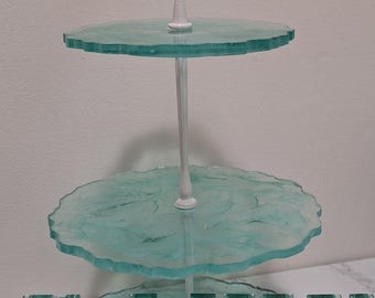 Elegant Handcrafted Resin Art Cupcake Dessert Stand / Birthday Wedding Stand