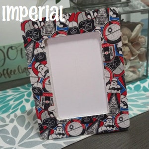 Star Wars Inspired Decoupage Wood Photo Frames 4x6 Photo Picture Frame / Rebel Millennium Falcon / Imperial Battleship