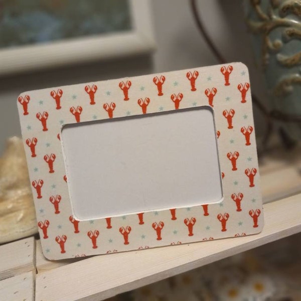 Ocean Theme Lobster  Wood Decoupage Photo Frames / Freestanding Frame