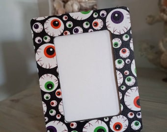 Halloween Blood Shot Spooky Eyeballs  Wood Decoupage Photo Frames