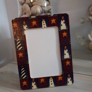 Lighthouse** Anchor Nautical Ocean Theme Decoupage Photo Frames / Freestanding Frame