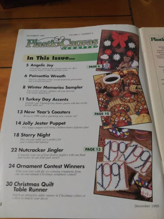 December 1995 Jolly Jester Christmas Plastic Canvas World Etsy