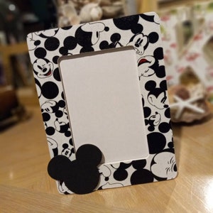 Mickey Mouse Faces Wood Decoupage Photo Picture Frame / Freestanding Frame / Baby  Shower Gift