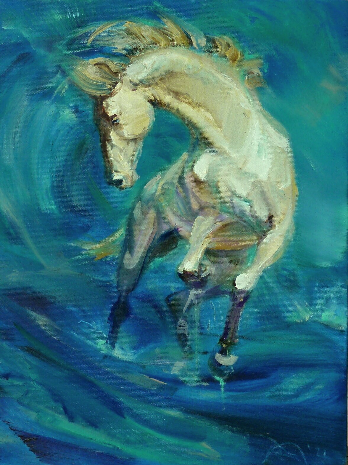 Horse Oil Painting Original Oil Painting on Canvas Handmade Etsy