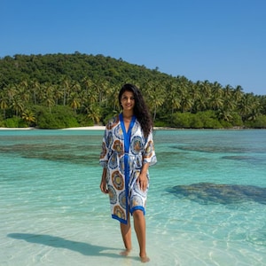 Italienische# Seide #ready to wear Gr.S/ M #Kaftan#Kleid #Sicily# andere Größen auf Anfrage