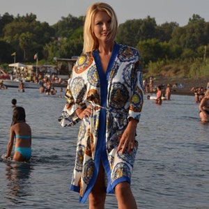 Italian# silk #ready to wear sizeS/ M # kaftan# dress #Sicily# other size on request