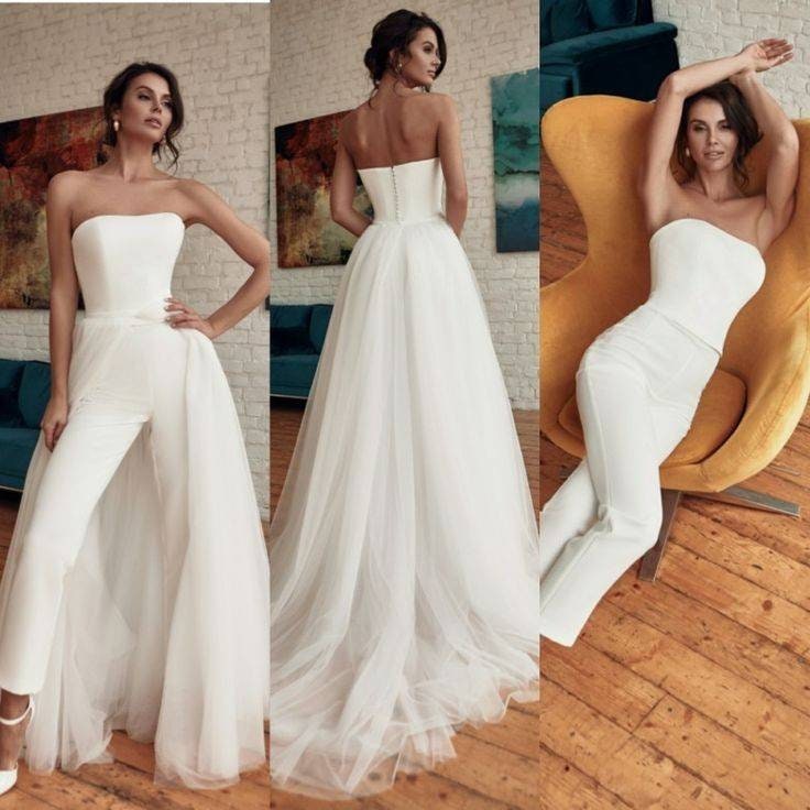 White Formal Jumpsuit Womens Bridal White Jumpsuit Women Onepiece for  Wedding Reception Birthday Outfit Sleeveless Jumpsuit With Corset 