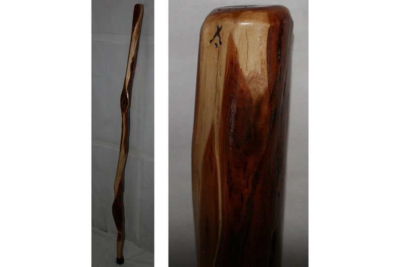 Short Walking Stick for XL Hands, Talk Hiking Cane, 52'' Strong Bariatric Gnarly Rustic Spalted Burly Diamond Willow from Minn., USA image 1