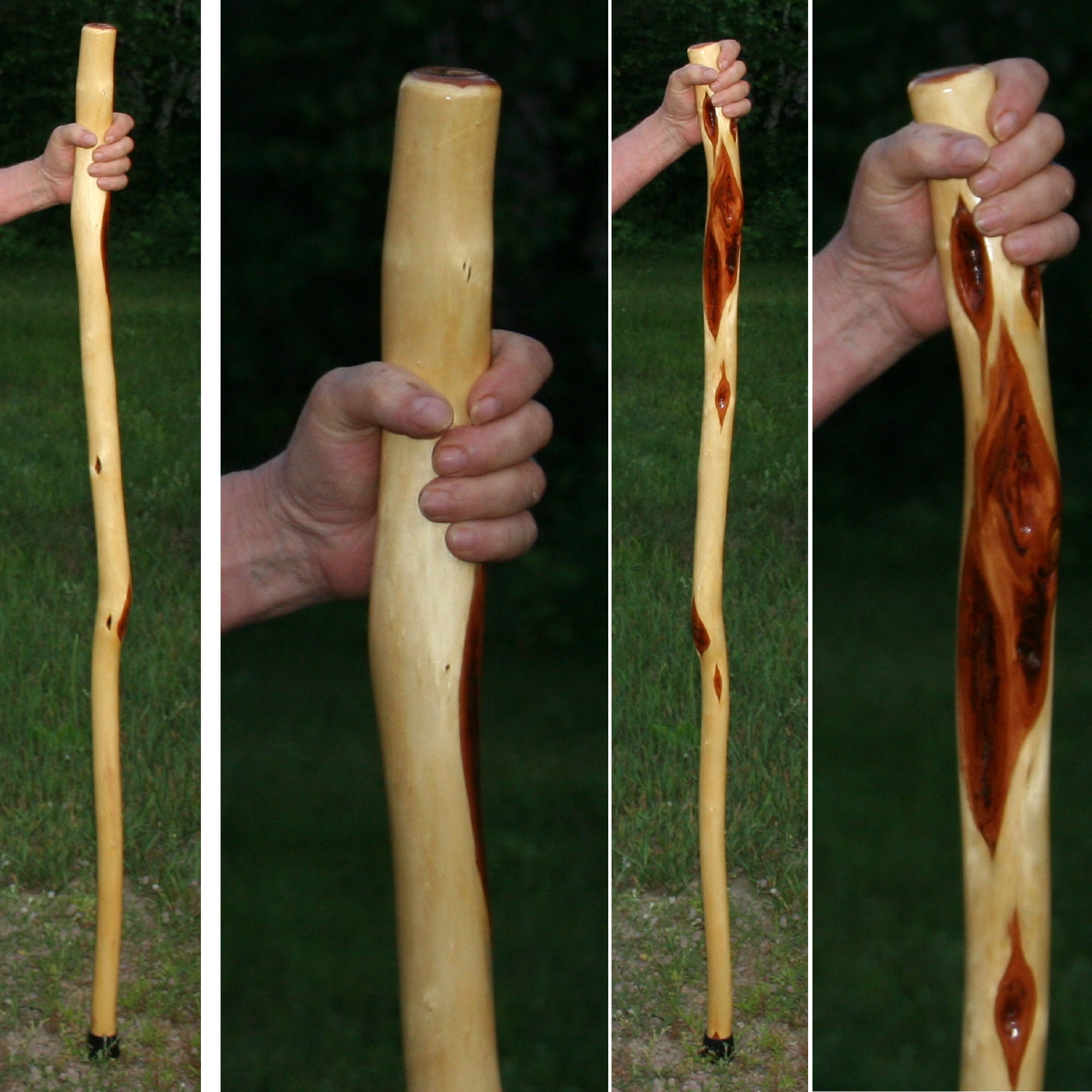 56'' Wooden Trekking Stick for XLg Hands Strong Etsy