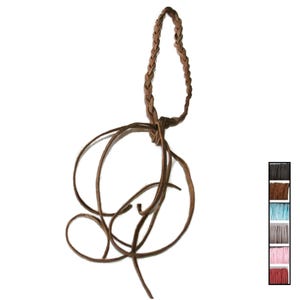 Leather Wrist Strap, Genuine Suede Braid, Trekking Stick Walking Cane Upgrade, Braided Lanyard Handmade in MN, USA
