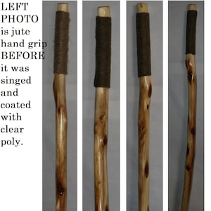 Thin Hiking Stick with Rope Handle, MAX Wt 150 Lbs, Diamond Willow Wood, Can Add Personalized Engraving Upgrade, Unique Holiday Gift, MN USA NO STRAP ORDERED