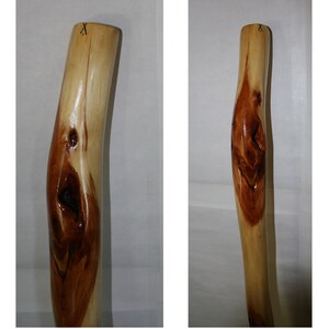 Curvy Walking Stick For XL Hands, Strong Sturdy 54 Thick Hard Wood Wizard Staff, Polished Rustic Diamond Willow from Minn USA image 3