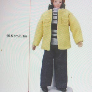 1:12 Scale Dollhouse Miniatures 6&quot; Porcelain Male Doll