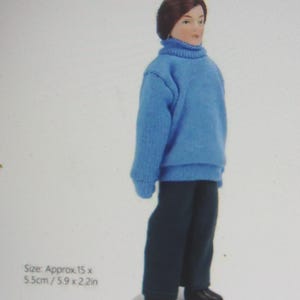 1:12 Scale Dollhouse Miniatures 6&quot; Porcelain Male Doll