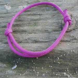 Surfer bracelet, purple, 2.5 mm, fine strap for narrow wrists, sailor surfer bracelet, sea ocean beach image 4