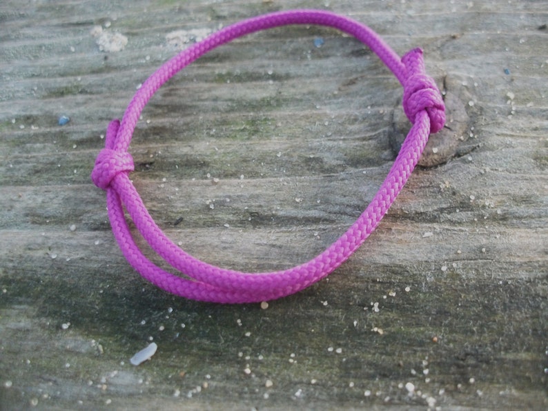 Surfer bracelet, purple, 2.5 mm, fine strap for narrow wrists, sailor surfer bracelet, sea ocean beach image 4