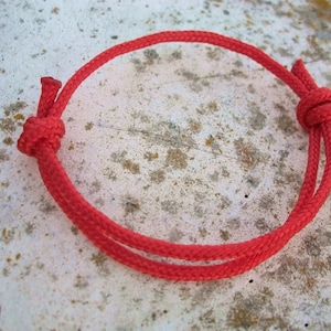 Surfer bracelet red, sail rope bracelet 3 mm, maritime cord bracelet, sail bracelet, knot bracelet, nautical, sailing, surfing, climbing image 1