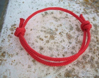 Surfer bracelet red, sail rope bracelet 3 mm, maritime cord bracelet, sail bracelet, knot bracelet, nautical, sailing, surfing, climbing
