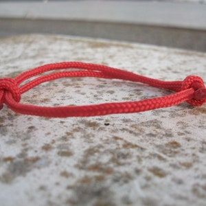 Surfer bracelet red, sail rope bracelet 3 mm, maritime cord bracelet, sail bracelet, knot bracelet, nautical, sailing, surfing, climbing image 2